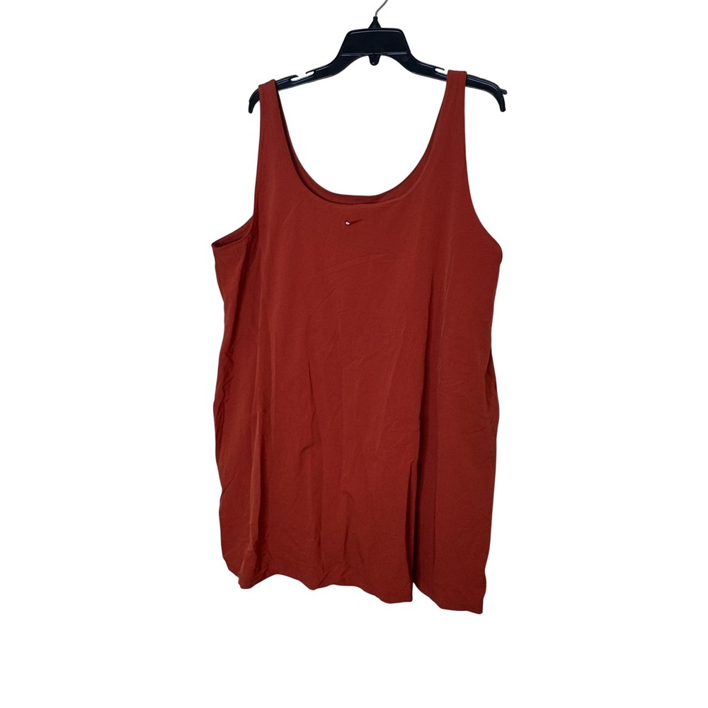 Nike Dress Womens 2X Orange Scoop Neck Built In Bra Training Plus Athletic